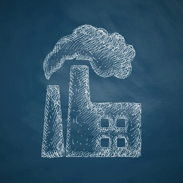 Fabriek pijpen pictogram — Stockvector