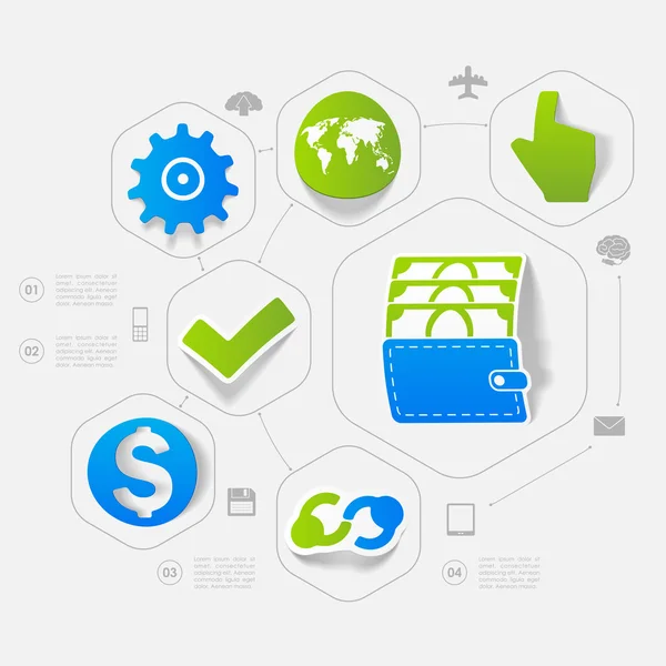Biznesowe naklejki infographic — Wektor stockowy