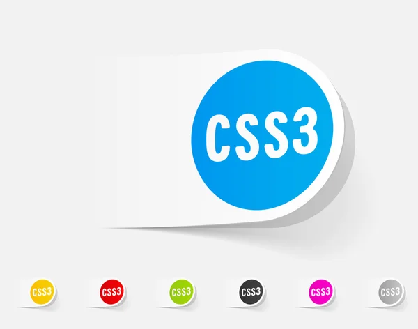 Realistic design element. CSS3 — Stock Vector