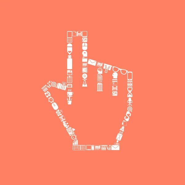 Hand pictogram ontwerp — Stockvector