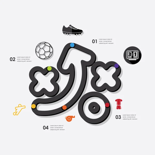 Инфографика футбола — стоковый вектор