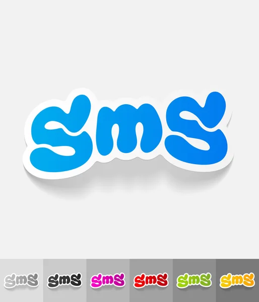 Elemento di design realistico. messaggio sms — Vettoriale Stock