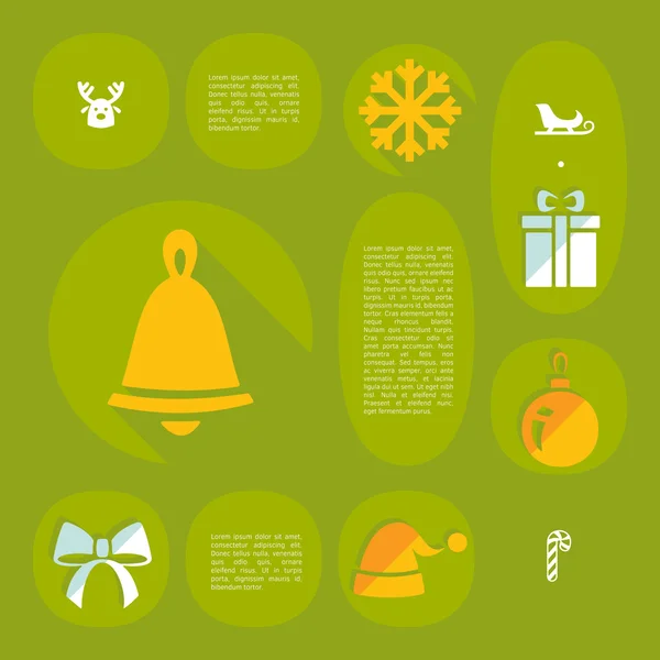 Infographie plate de Noël — Image vectorielle