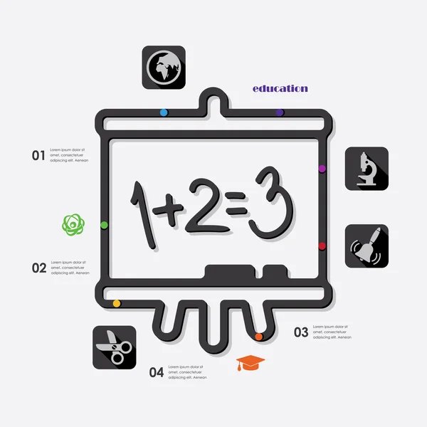 Educación ilustración infográfica — Vector de stock