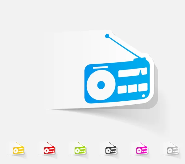 Radio di design realistico — Vettoriale Stock