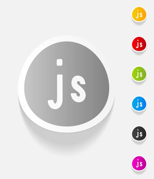 Realistische ontwerpelement. JS — Stockvector