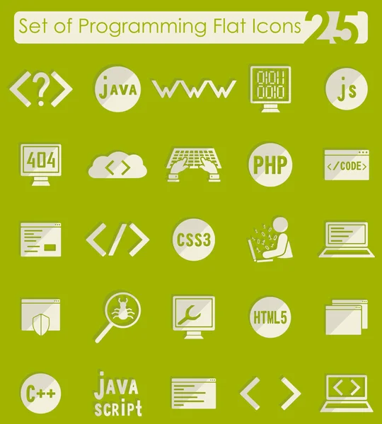 Set of programming icons — Stock Vector