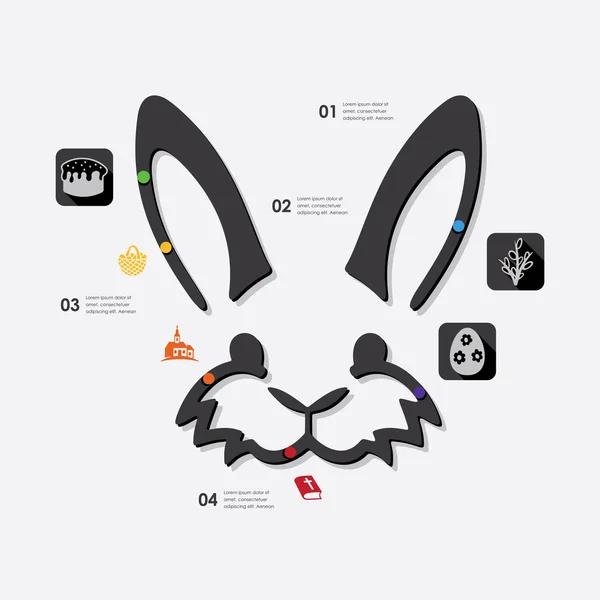 Ostern Infografik Illustration — Stockvektor