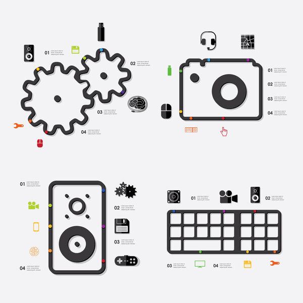 Technology infographic illustration