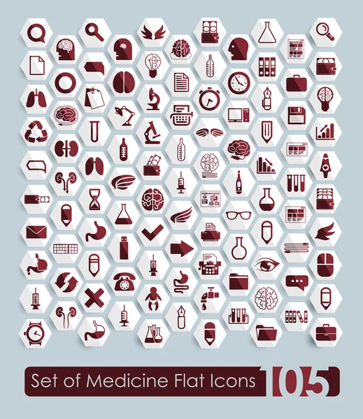 Set van geneeskunde pictogrammen — Stockvector
