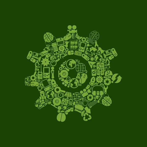 Cogwheel design ícone — Vetor de Stock