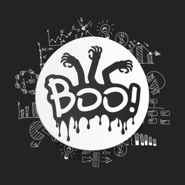 Çizim iş formüllerle simgesi boo