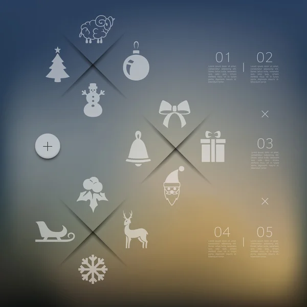 Kerstmis infographic illustratie — Stockvector