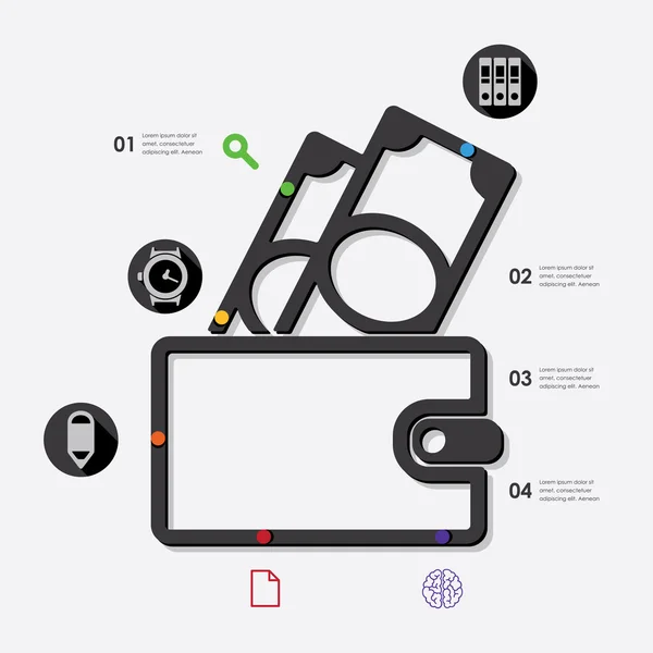 Ilustração de infográfico de negócios . — Vetor de Stock