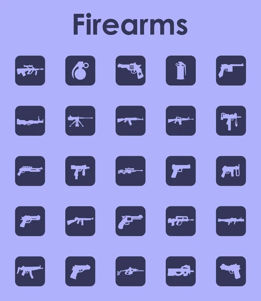 Набор огнестрельного оружия — стоковый вектор