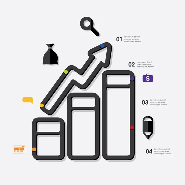 Business infographic illustration. — Stock vektor