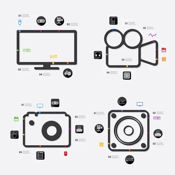 Teknoloji Infographic illüstrasyon. — Stok Vektör