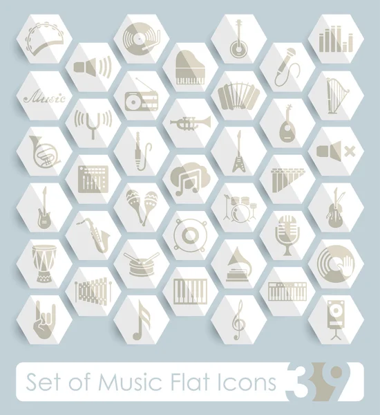 Set of music icons — Stock Vector