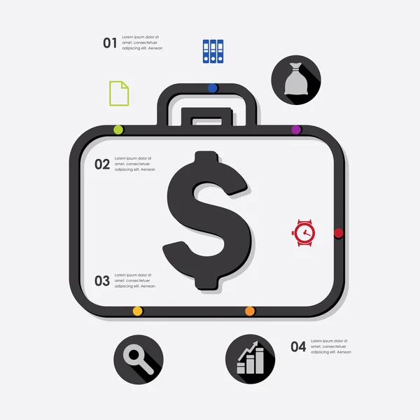 Business infographic illustration. — Stock vektor