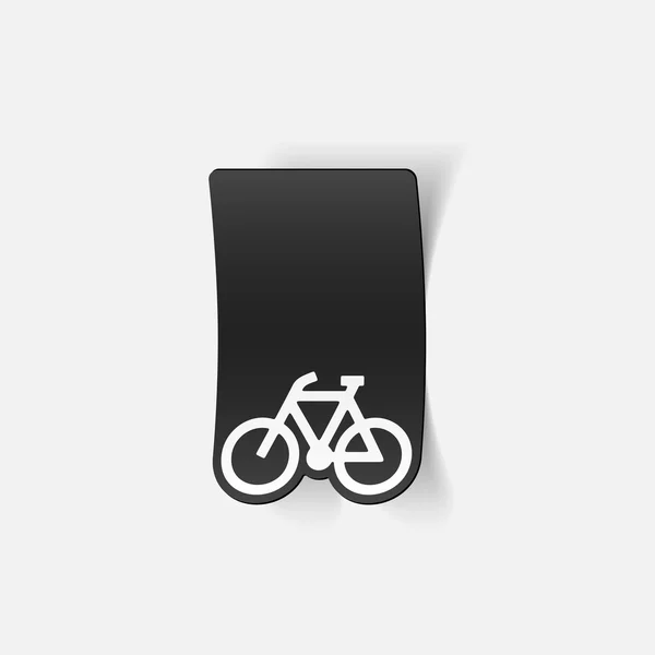 Icono realista bicicleta — Archivo Imágenes Vectoriales