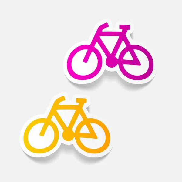 Реалістичний велосипедів значок — стоковий вектор