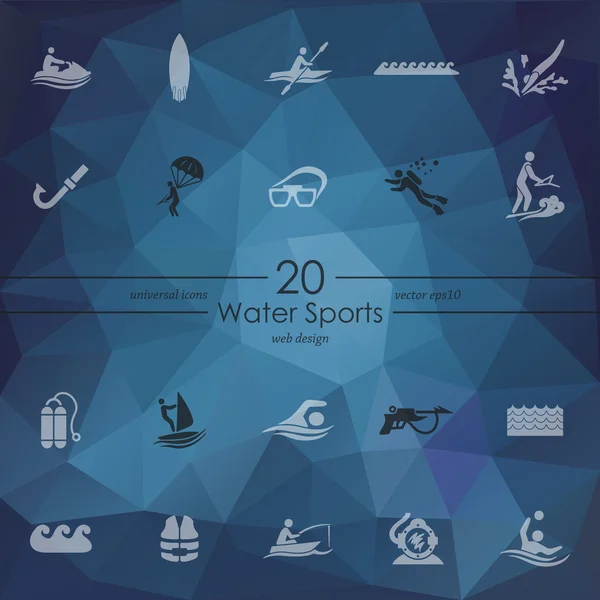 Set of water sports icons — Stock Vector