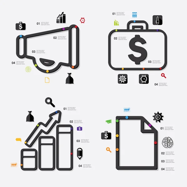 Ilustração de infográfico de negócios . — Vetor de Stock