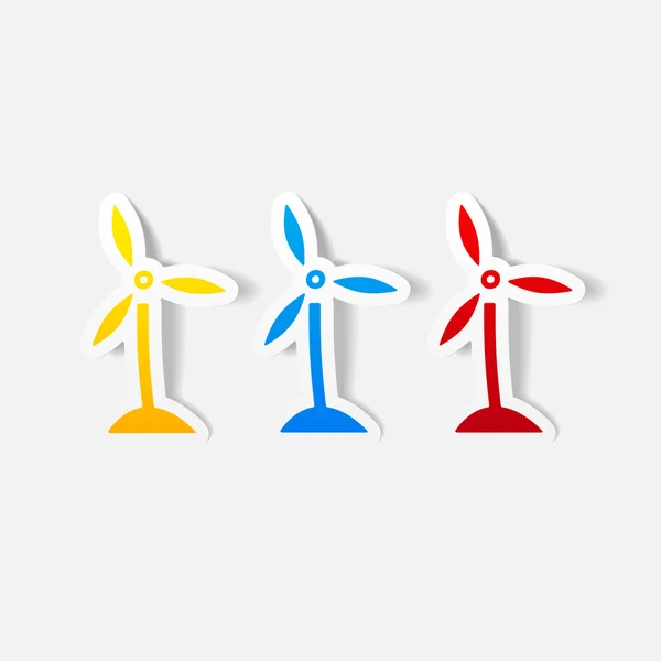 Windturbines pictogram — Stockvector