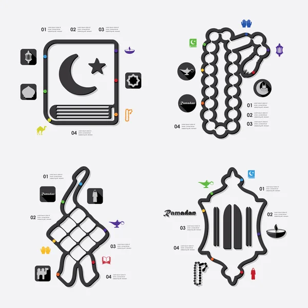 Illustration infographique du Ramadan . — Image vectorielle