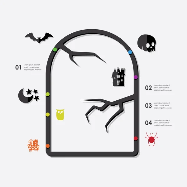 Halloween infographic illustration. — Stock Vector