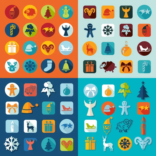 Set of Christmas icons — Stock Vector