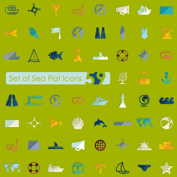 Set of sea icons — Stock Vector