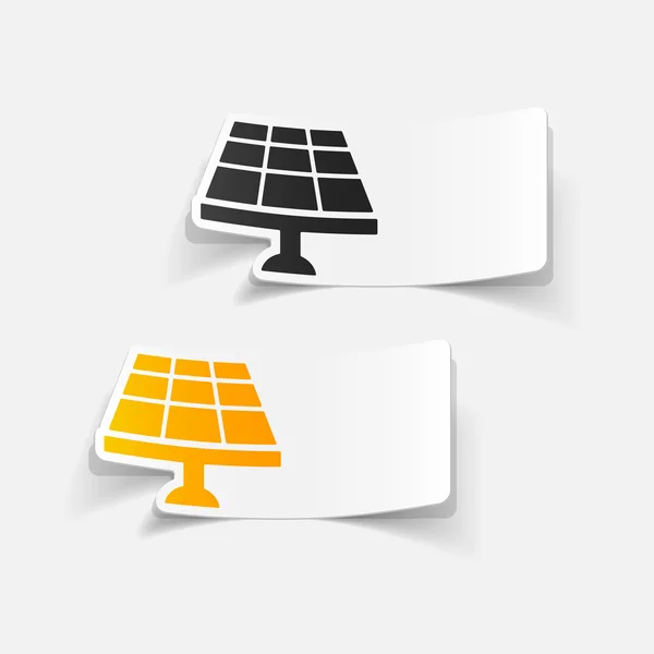現実的な太陽電池アイコン — ストックベクタ
