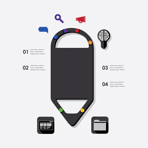 Business infographic illustration. — Stock vektor