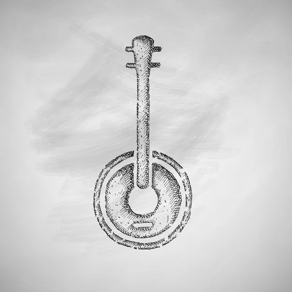 Banjo simgesi tasarım — Stok Vektör