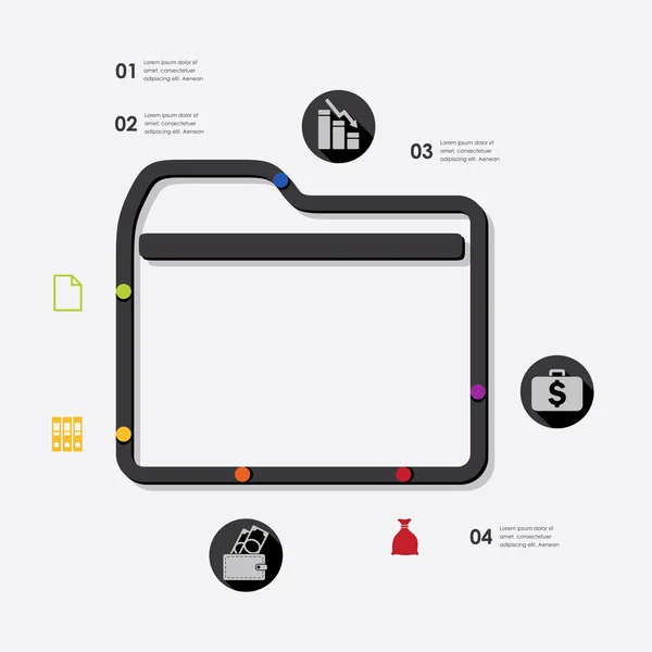 Ilustração de infográfico de negócios . — Vetor de Stock