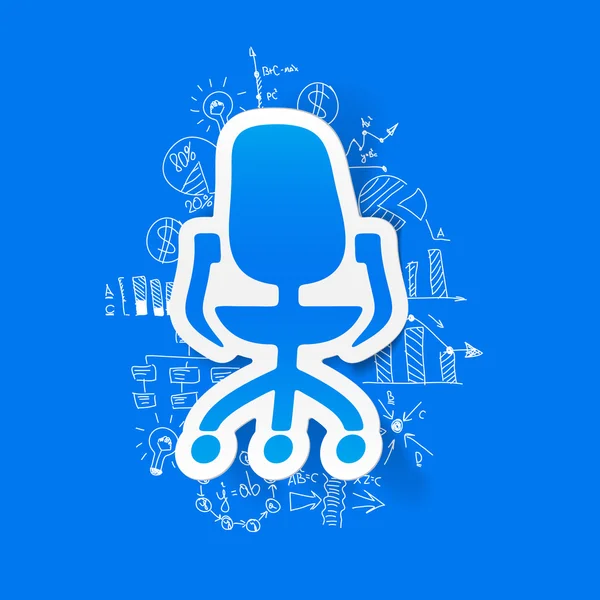 Ícone de cadeira de escritório — Vetor de Stock