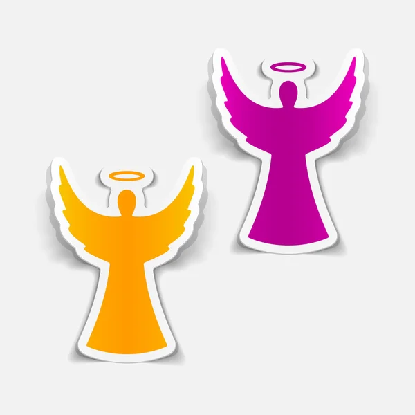 Realistic angel icon — Stock Vector