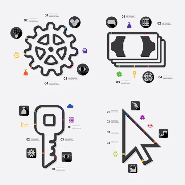 Illustrazione infografica aziendale . — Vettoriale Stock