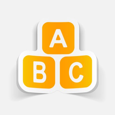 Gerçekçi oyuncak küp simgesini