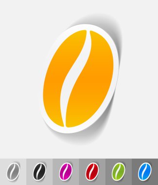 Kahve çekirdeği kağıt etiket