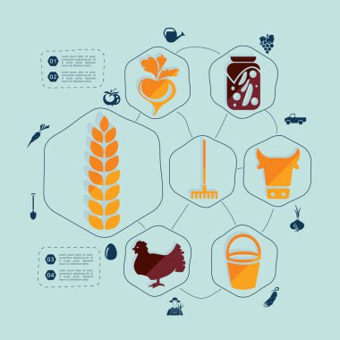 Tarım düz Infographic