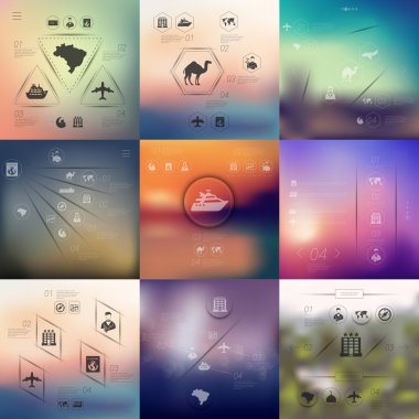 Turizm Infographic simgeler