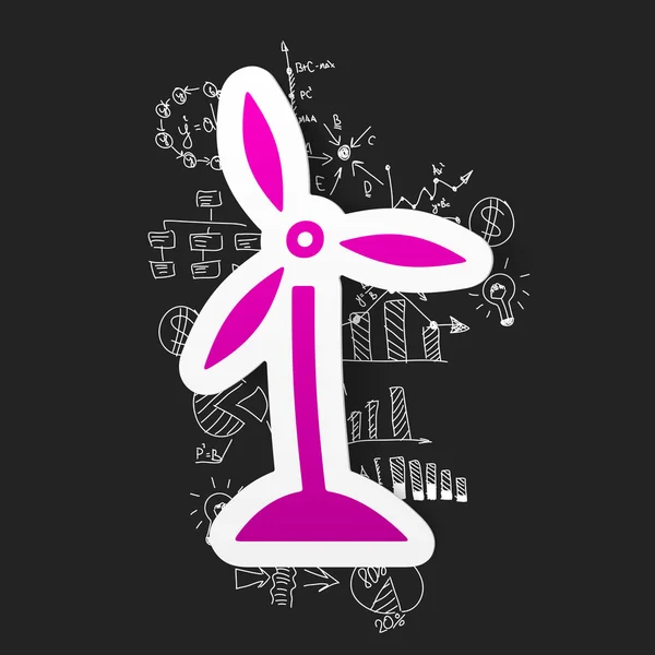 Windturbines pictogram — Stockvector