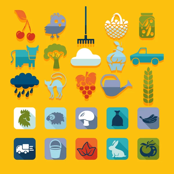 Set of agriculture icons — Stock Vector