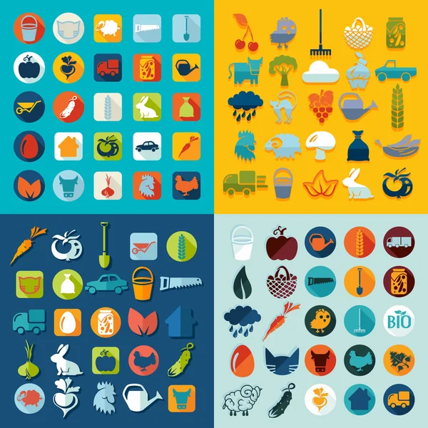 Set of agriculture icons — Stock Vector