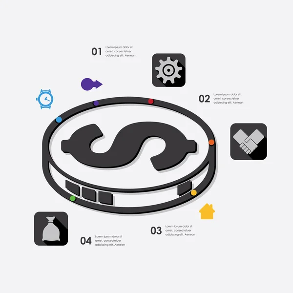 Iş Infographic simgeler — Stok Vektör