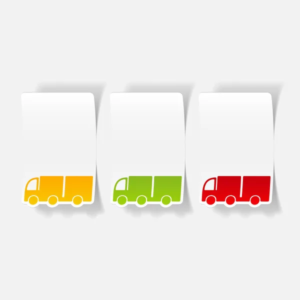 Realistische vrachtwagen pictogram — Stockvector