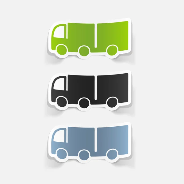 Realistische vrachtwagen pictogram — Stockvector