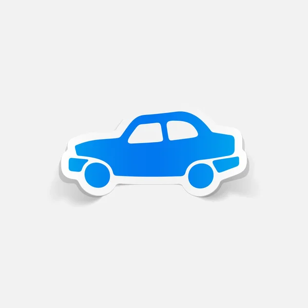 Icono realista del coche — Vector de stock